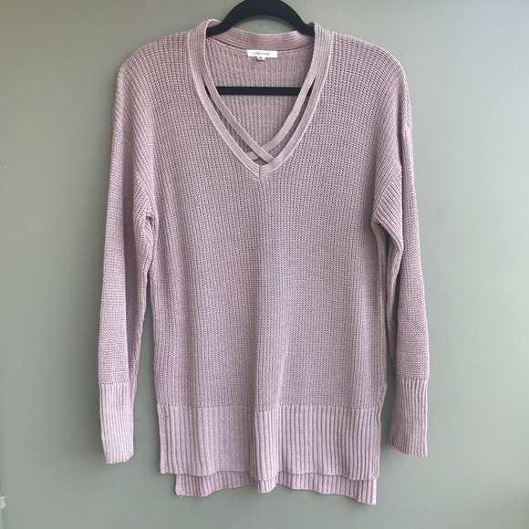 Maurices Sweaters - Dusty Pink Pullover Sweater with Side Slits